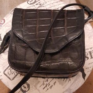 Vintage hand fashioned alligator purse